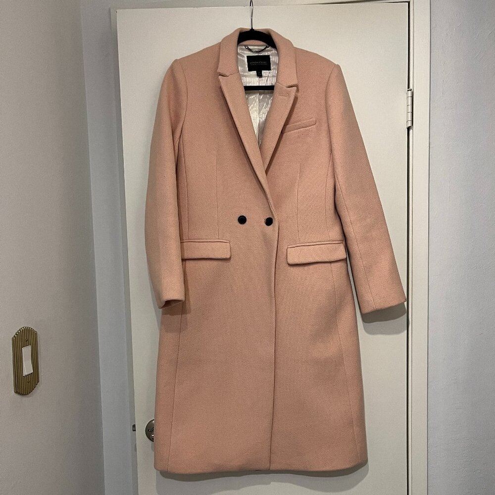 Banana Republic Long Pink Wool Coat